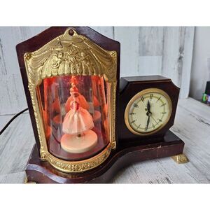 United clock ballerina dancer light up animated vintage unique decor‎